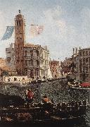 MARIESCHI, Michele The Grand Canal with the Fishmarket (detail) sgh oil painting